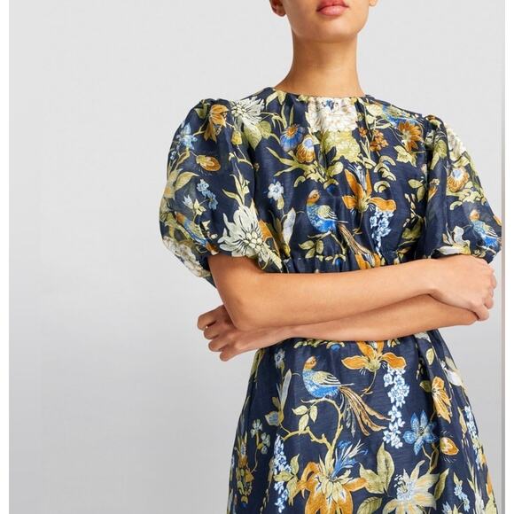 SIR. Lillian Open Back Mini Dress Size M 2 Delia Print - Picture 4 of 17